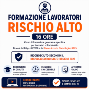 Corso Formazione Lavoratori rischio alto